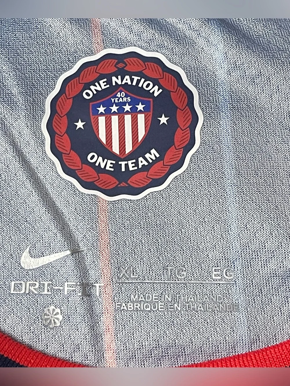 Nike USA USMNT Soccer Jersey Men’s XL Navy Blue Red Blue Striped Dri-FIT NWT